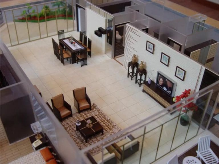 Architectural interior scale model