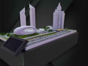 Architectural model of museum of the future