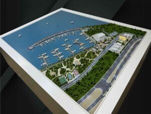 Architectural scale model of MS Homes building