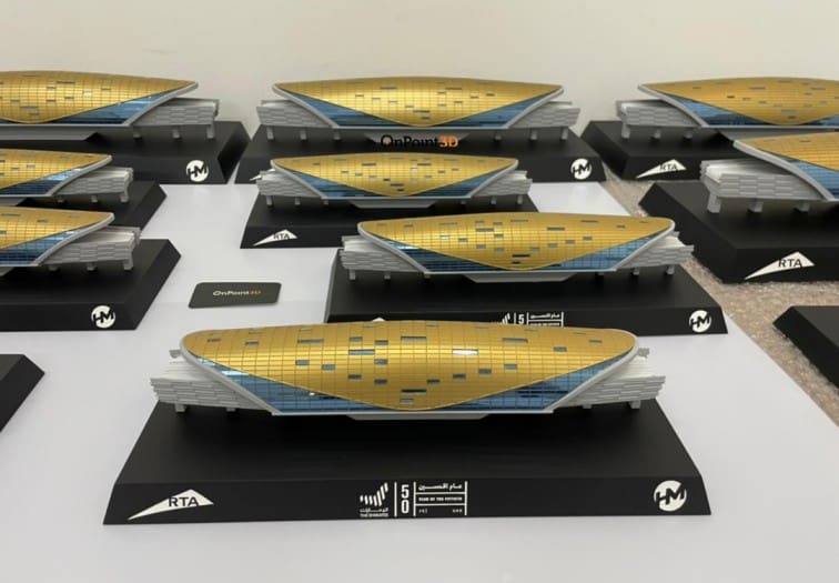 3d printed dubai metro corporate gift