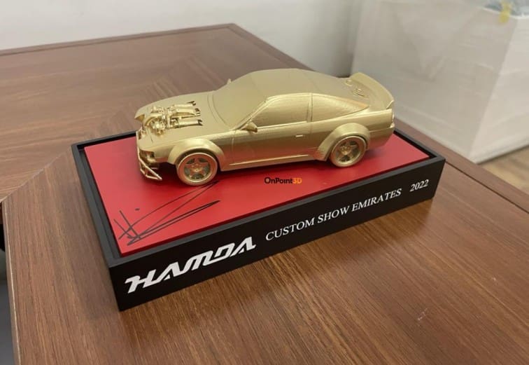 3d printed car trophy dubai