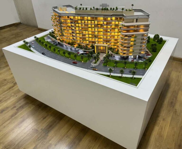 Architectural Scale Model of a Residential Building in dubai