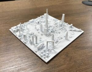 3d printed dubai skyline trophy