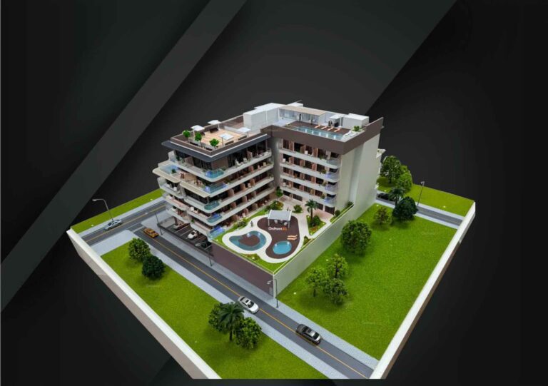 architectural model making of tower in dubai